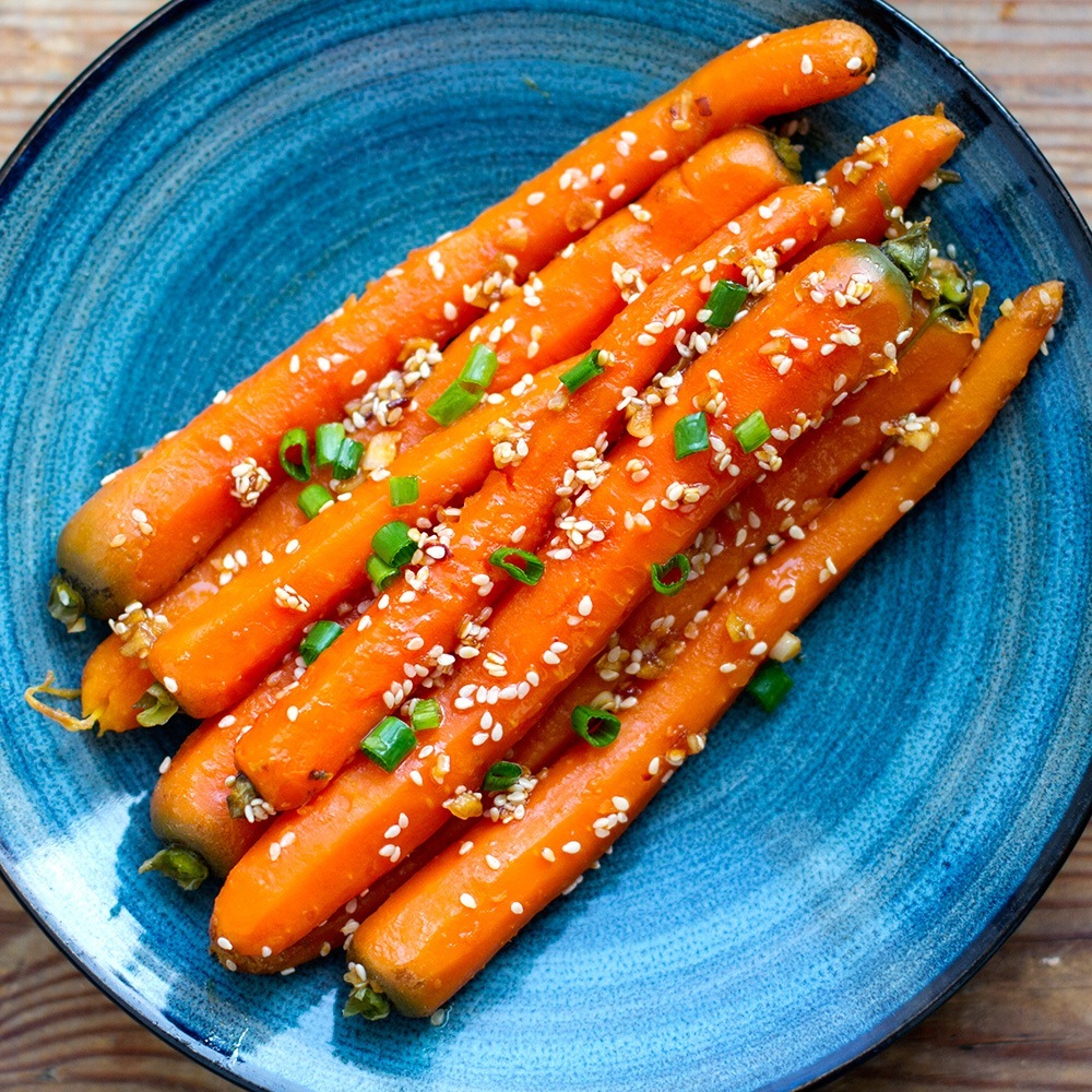 These carrots are coated in a lovely honey soy glaze. A light side to accompany …