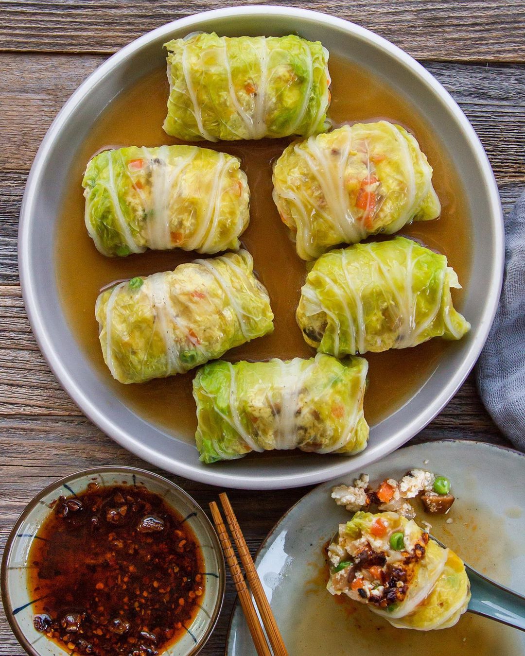 Stuffed Cabbage Rolls A Cozy And Comforting Dish Made With Napa Cabbage