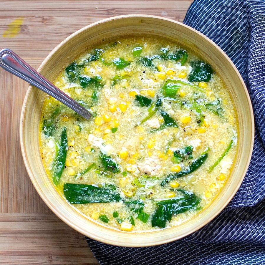 This Instant Pot Chicken & Corn Soup With Spinach